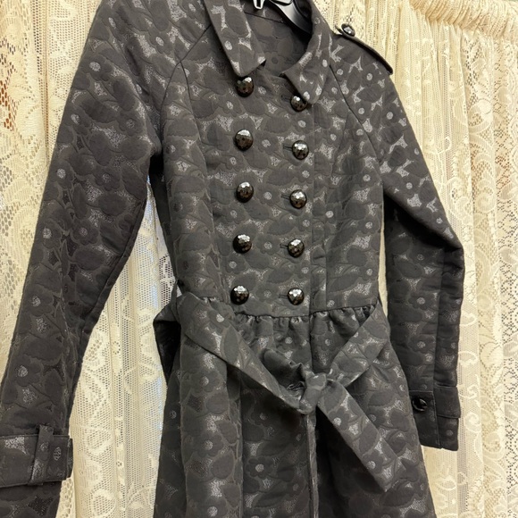 Betsy Johnson Floral Metallic Coat - Picture 5 of 13